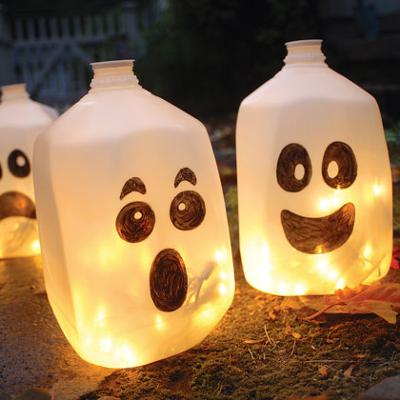 Craft Ideas Gallon Milk Jugs on Ghost Milk Jug Decoration